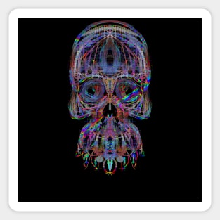 Electroluminated Skull - Hue Distortion Sticker